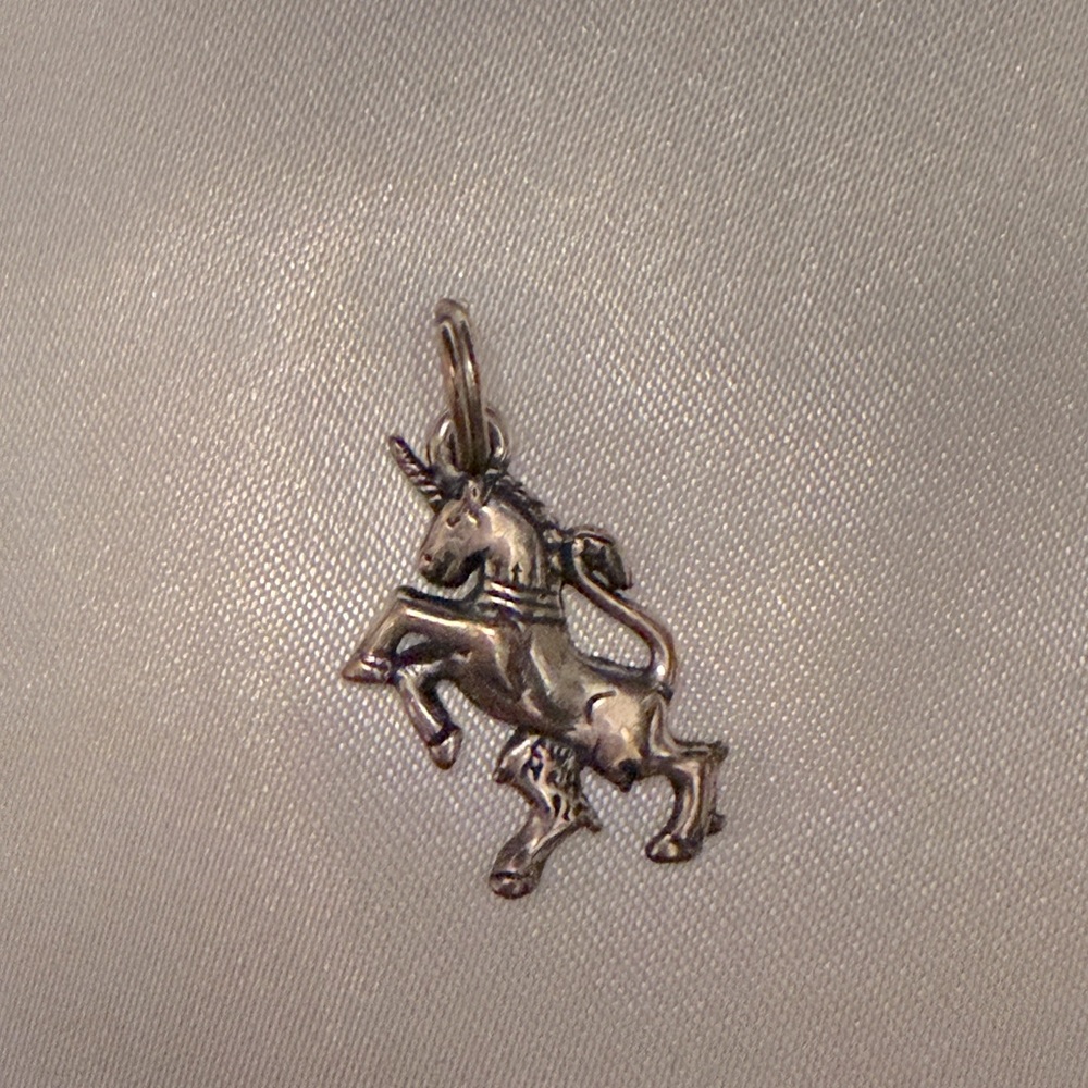 Silver Unicorn Pendant Charm